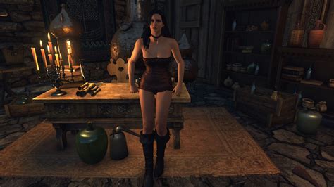 Yennefer In Sexy Dress Black And White At The Witcher Nexus Mods SexiezPicz Web Porn