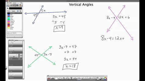 Vertical Angles Additional Examples Youtube