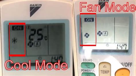 Daikin Heat Pump Remote Symbols