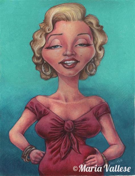 Marilyn Monroe Caricature By Zizi This Image First Pinned To