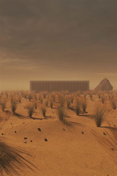 Desert Building Ronen Bekerman 3d Architectural Visualization
