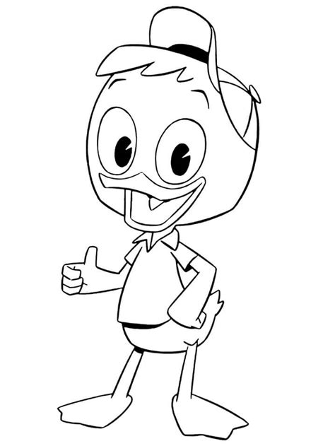 Huey Duck from Ducktales Coloring Page - Free Printable Coloring Pages
