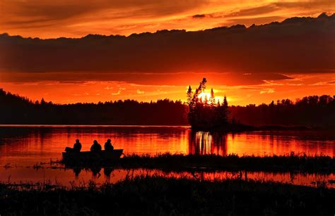 Fishermen Fishing In A Lake In Canada 5k Retina Ultra Fond Décran Hd