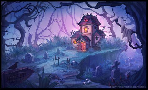 Haunted House Environment Concept Art On Behance