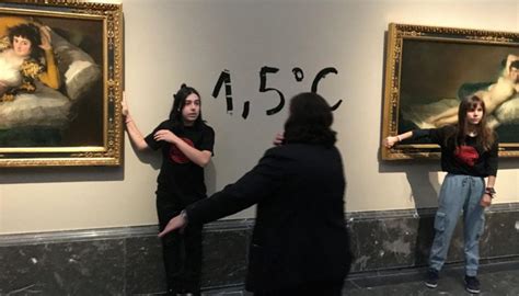Activists Glue Themselves To Goya Paintings In Spanish Climate Protest