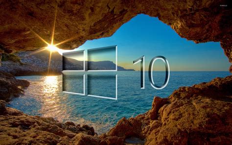 Download hd windows 10 wallpapers best collection. Windows 10 over the cave transparent logo wallpaper - Computer wallpapers - #47254