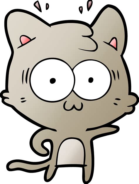 Cartoon Surprised Cat 12427452 Vector Art At Vecteezy