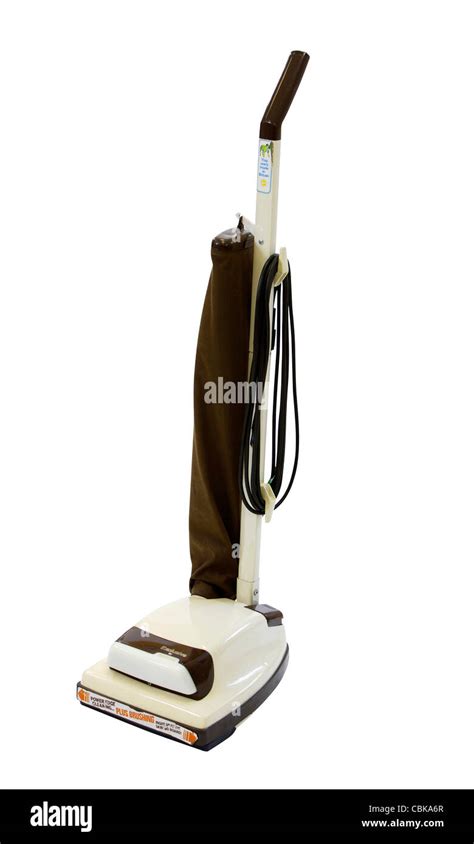 Vintage Hoover Antique Vacuum Cleaner Against White Background Stock