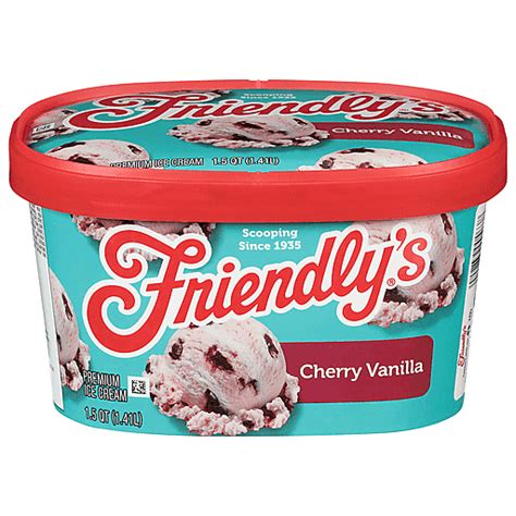 Friendlys Premium Ice Cream Cherry Vanilla Ice Cream Donelan S Supermarkets