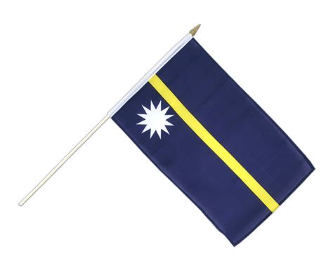 Hand Waving Flag Nauru 12x18 Royal Flags
