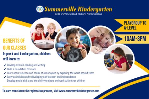 Copy Of Kindergarten Admissions Poster Template Postermywall