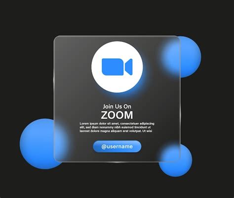Premium Vector Follow Us On Zoom Meeting Logo Icon In Glassmorphism