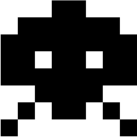 Space Invaders Alien White Background