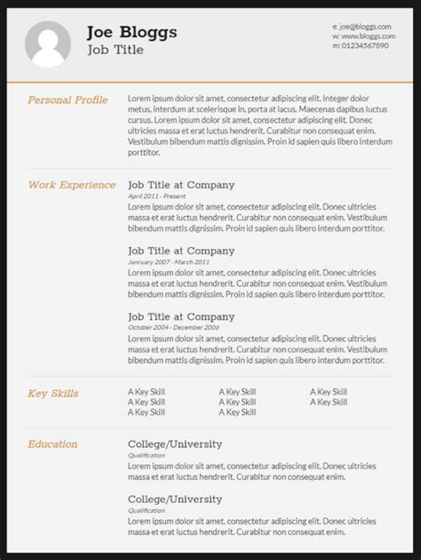 Strict resume template in html and css. 19 Free HTML Resume Templates to Help You Land The Job