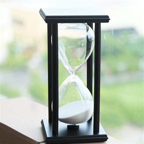 Asypets 30 Minutes Hourglass Wooden Hour Glass Sand Timer Clock