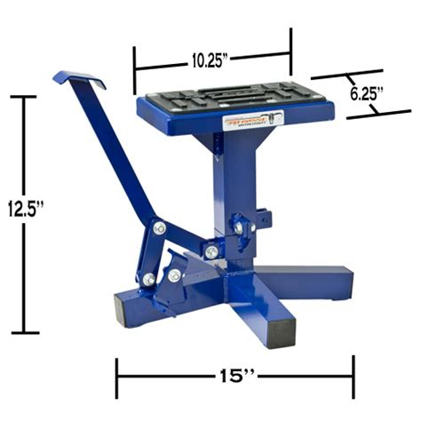These certainly aren't my favourite. Dimensional diagram of Pit Posse dirt bike lift