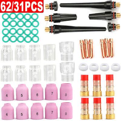 Pcs Tig Welding Torch Parts Gas Lens Glass Cup Kits For Wp
