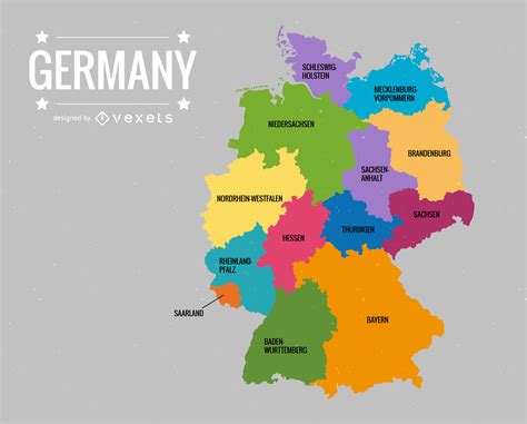 Deutschlandkarte Germany Map Vector Vector Download