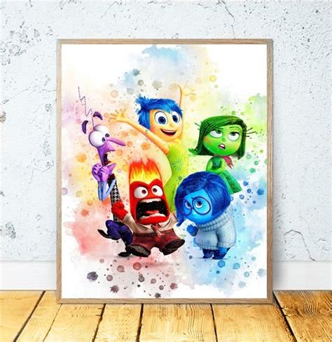 INSIDE OUT Print Inside Out Printable Art Inside Out Poster Etsy Watercolor Decor Disney