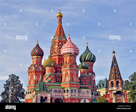 Colorful Domes Of Moscow Churches In The Red Square Stock Photo Alamy