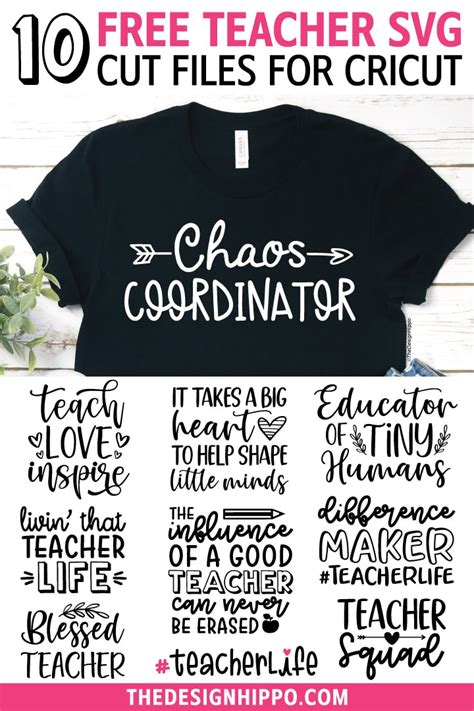 10 Free Teacher Svg Files For Cricut Make Shirts And More