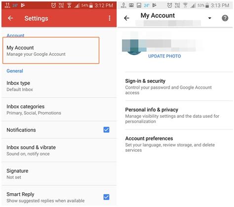 Latest Gmail Android App Update Lets You Change Password And Profile