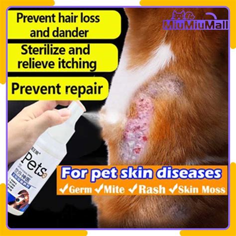 Pet Dog Skin Treatment Antibacterial Spray Anti Fungal Removes Mites