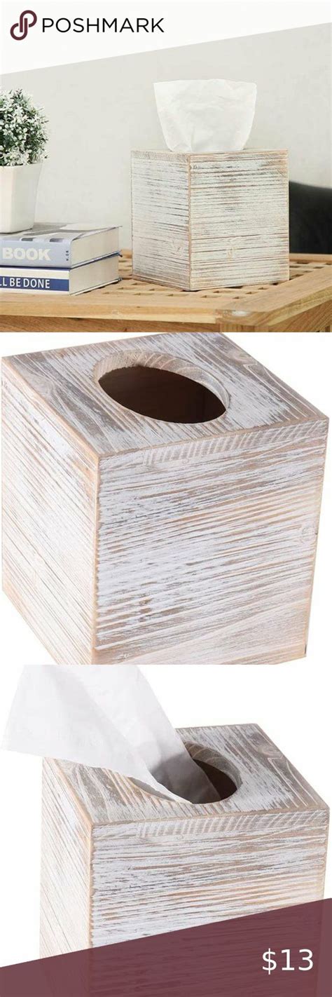 Nwot Rustic Barnwood Tissue Box Cover Barn Wood Tissue Box Covers