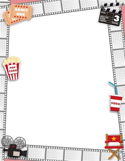 Movie Border Clip Art Page Border And Vector Graphics
