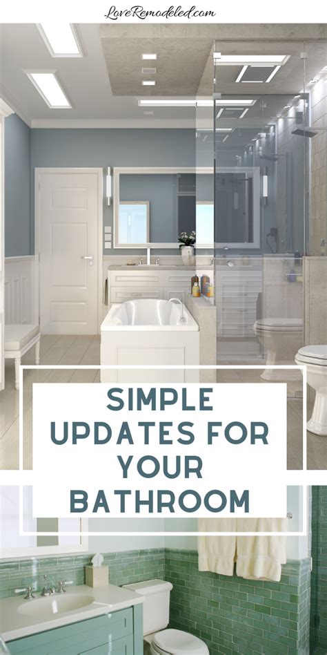 If you're really fancy, why not add a chandelier? Easy Bathroom Updates | Easy bathroom updates, Easy bathroom upgrades, Small bathroom remodel
