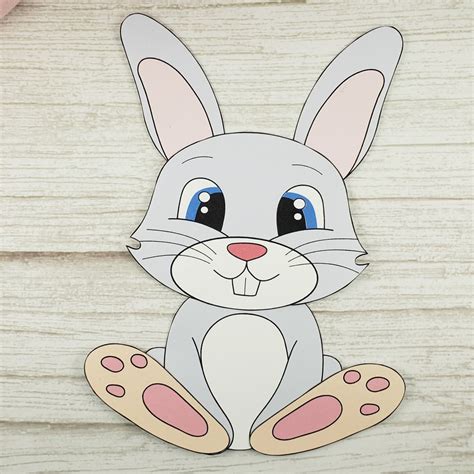 A bunny pattern doesn't really need to be all that difficult. Free Cut and Paste Bunny Rabbit Craft - Simple Mom Project