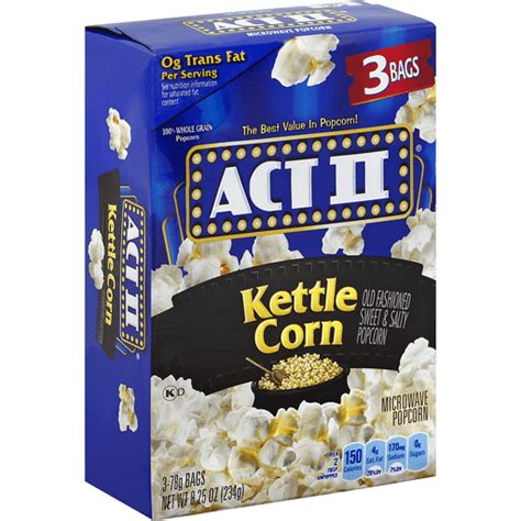 Act Ii Microwave Popcorn Kettle Corn Buehlers