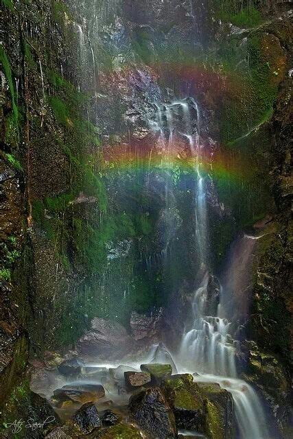 Pretty Beautiful Nature Rainbow Waterfall Beautiful Waterfalls