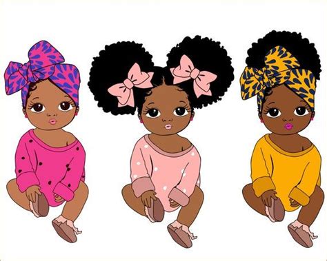 Peekaboo Girl With Puff Afro Ponytails Svg Cute Black African Etsy