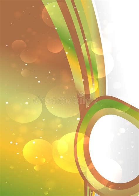 Brown Orange And Green Background Design Template Stock Vector