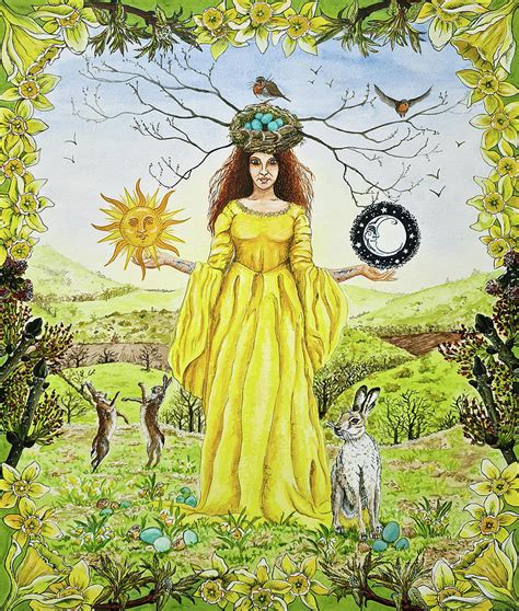 Ostara Spring Equinox Painting By Annie Louvaine Fine Art America