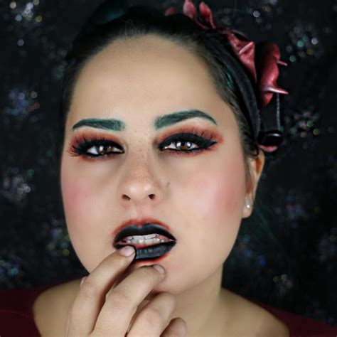 Red And Black Dark Witch Makeup