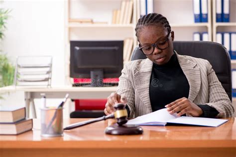 The Black Female Lawyer In Courthouse Stock Image Image Of Black