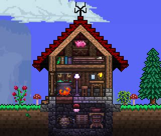 Complete journey's end npc guide Very Small House : Terraria