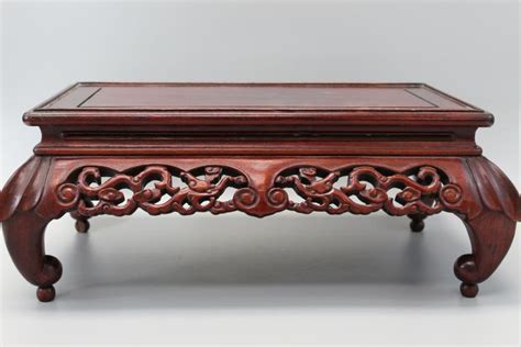 Chinese Carved Rosewood Kang Table
