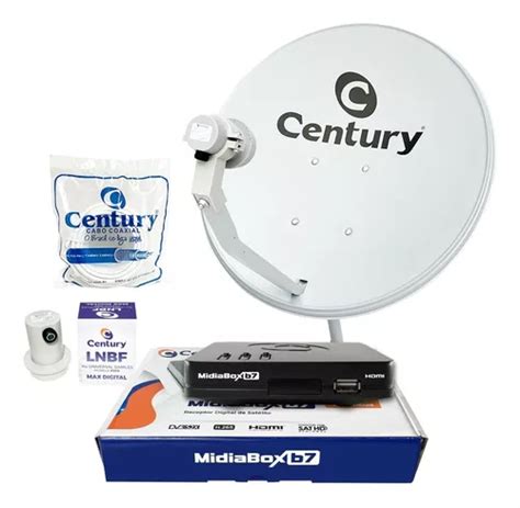 Kit Century Antena Parab Lica Ku Midia Cm Box Midiabox B