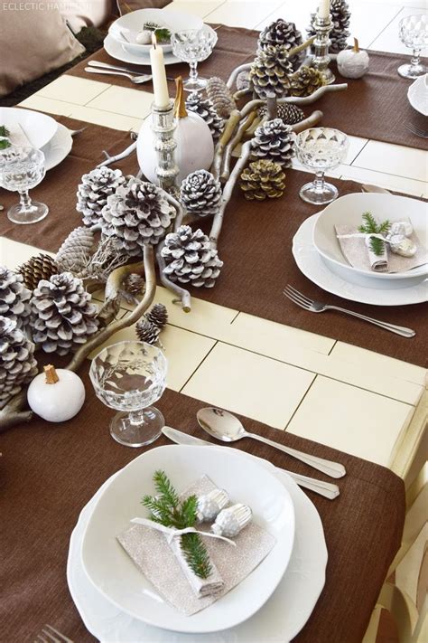 Winterlich Festliche Tischdeko Mit Naturmaterialien Deko Weihnachten