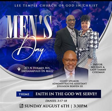 Annual Mens Day Lee Temple Cogic