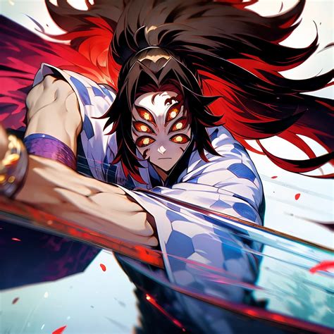 Kokushibo, cool, dynamic, 8k, with Kokushibo's sword - SeaArt AI