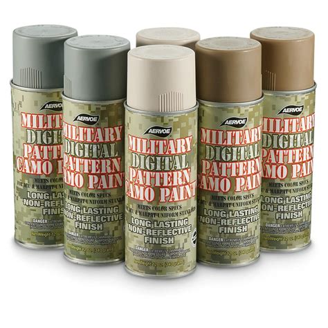 6 Pc Digital Camo Spray Paint Kit 597392 Garage And Tool Accessories