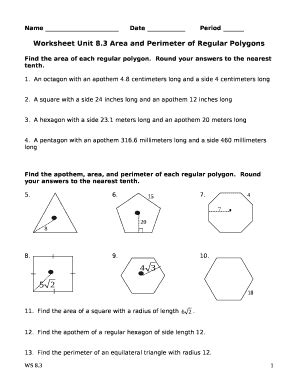 The incenter of a polygon is the center of a circle inscribed in the polygon. Area Of Regular Polygons Worksheet Doc - worksheet