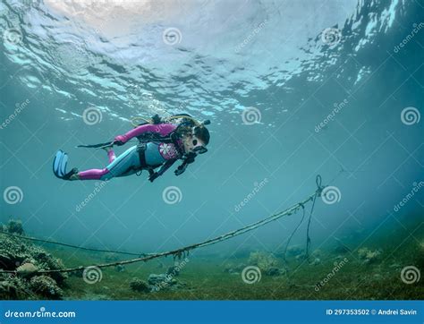 Little Child Scuba Diver Underwater In The Sea Stock Photo Image Of