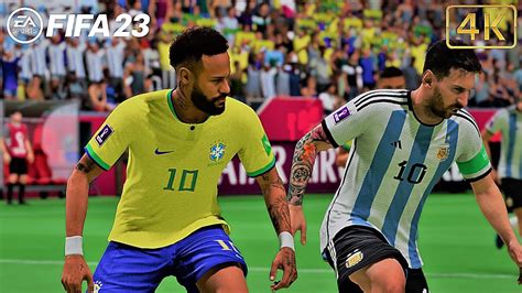 Fifa 23 Brasil X Argentina Copa Do Mundo Qatar 2022 Semi Final [4k] Gameplay Youtube