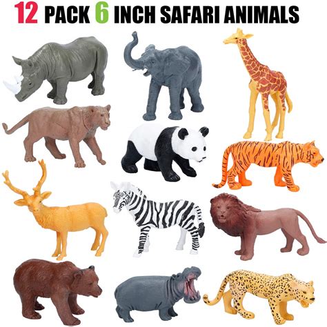 Jumbo Safari Animals Figures Realistic Large Wild Zoo Animals