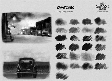 150 Charcoal Brushes For Photoshop Behance